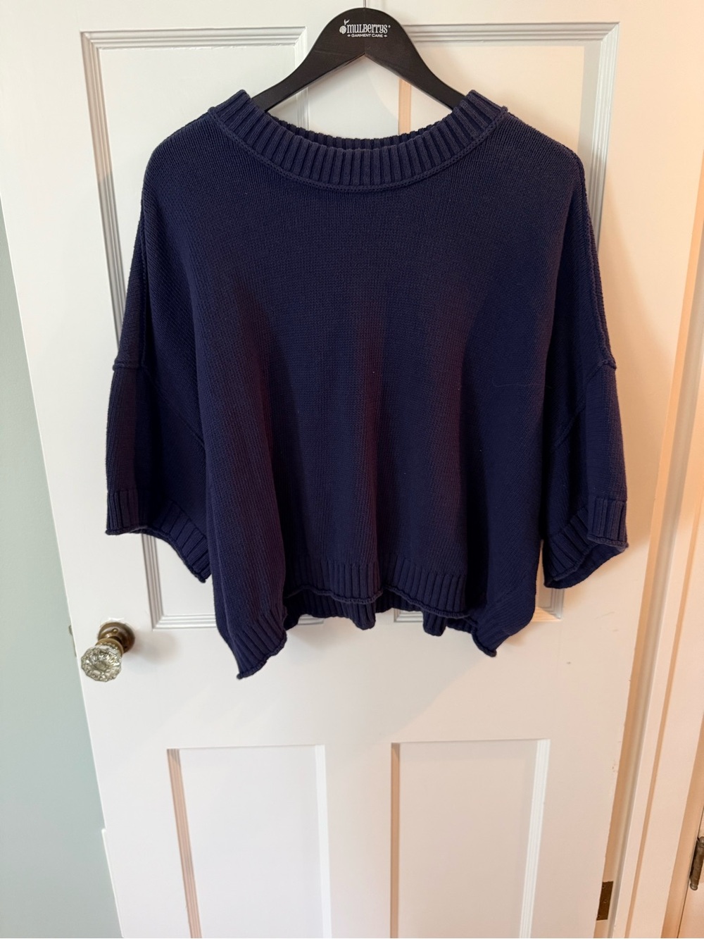 Anthropologie Goldie Cotton crew neck short sleeve sweater XL